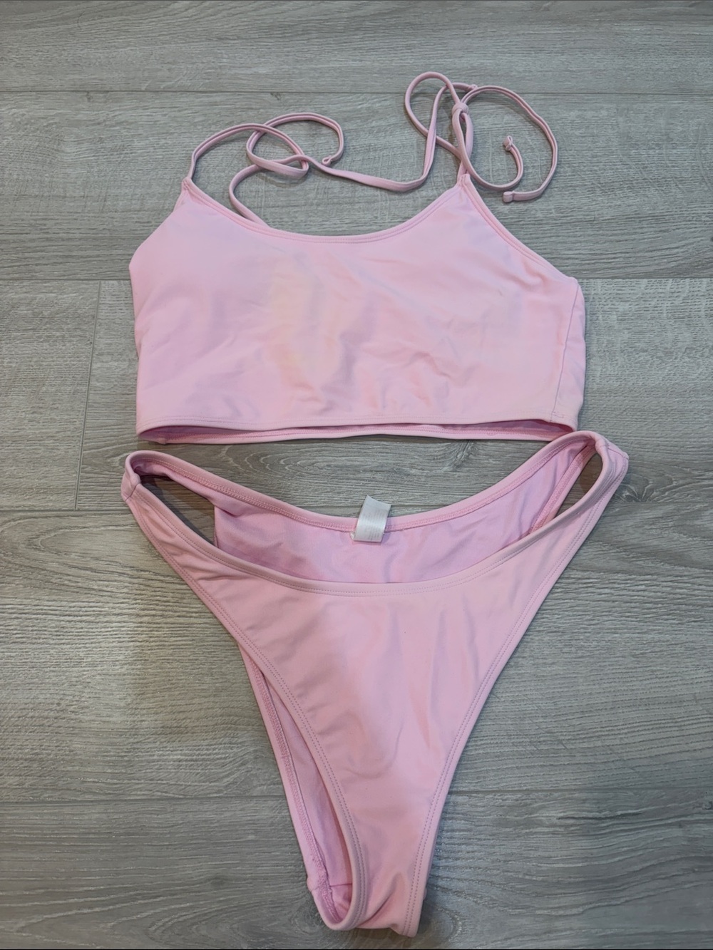 Fashion Nova Light Pink Two-Piece Bikini Set